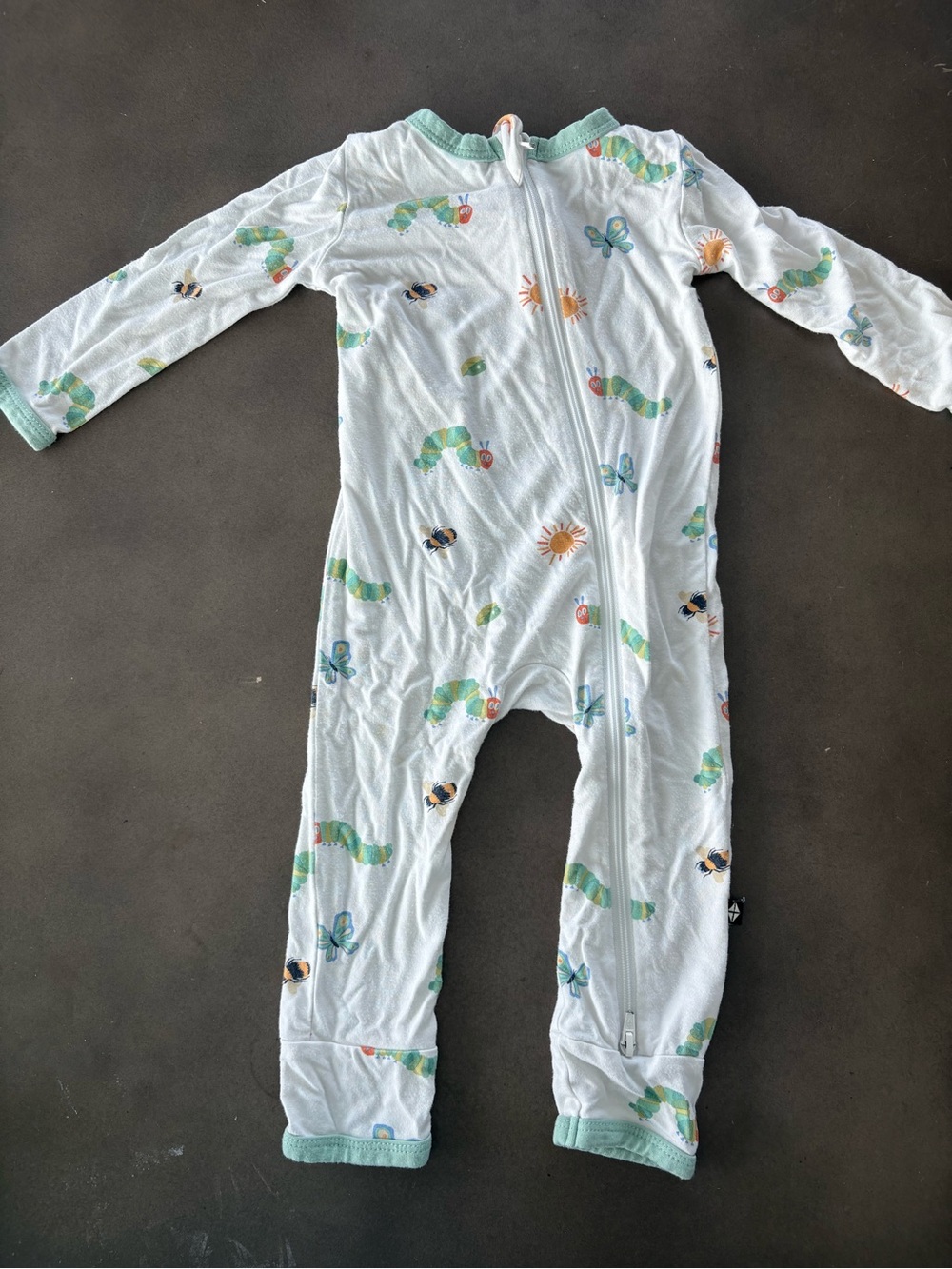 Kyte BABY Light The Hungry  Caterpillar Zip Footie